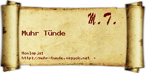 Muhr Tünde névjegykártya